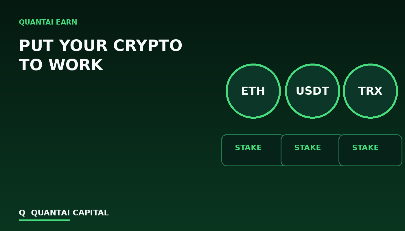 Put Your Crypto to Work With QuantAI Earn